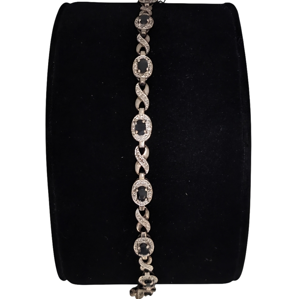 Sapphire 925 Silver Bracelet - Picture 2 of 10